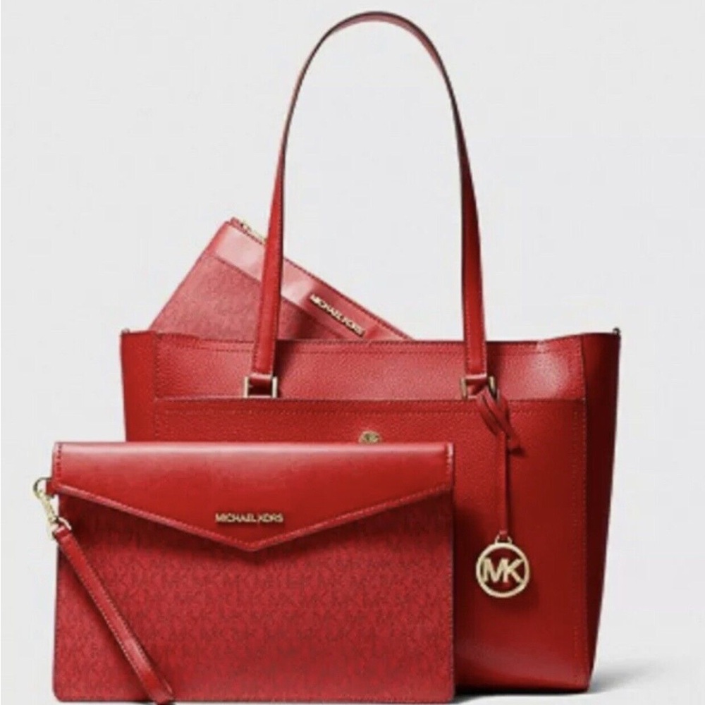 Like New Michael Kors Maisie Large Logo 3-in-1 Tote Bag